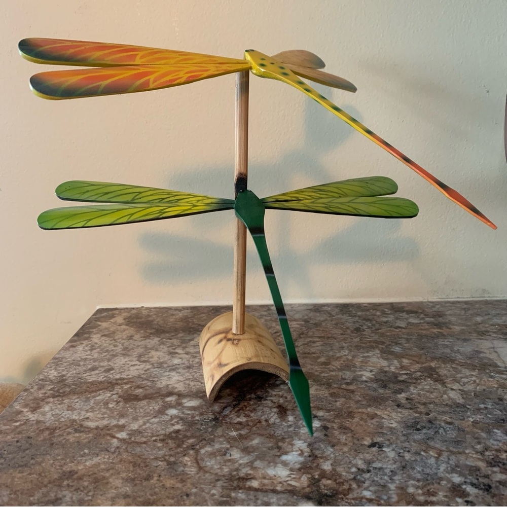 SALE!! Dragonfly balance carving. 11 inch
